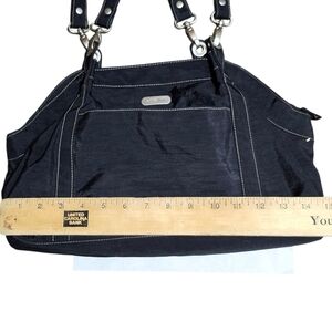Baggallini Black Shoulder Bag with Contrast Stitching